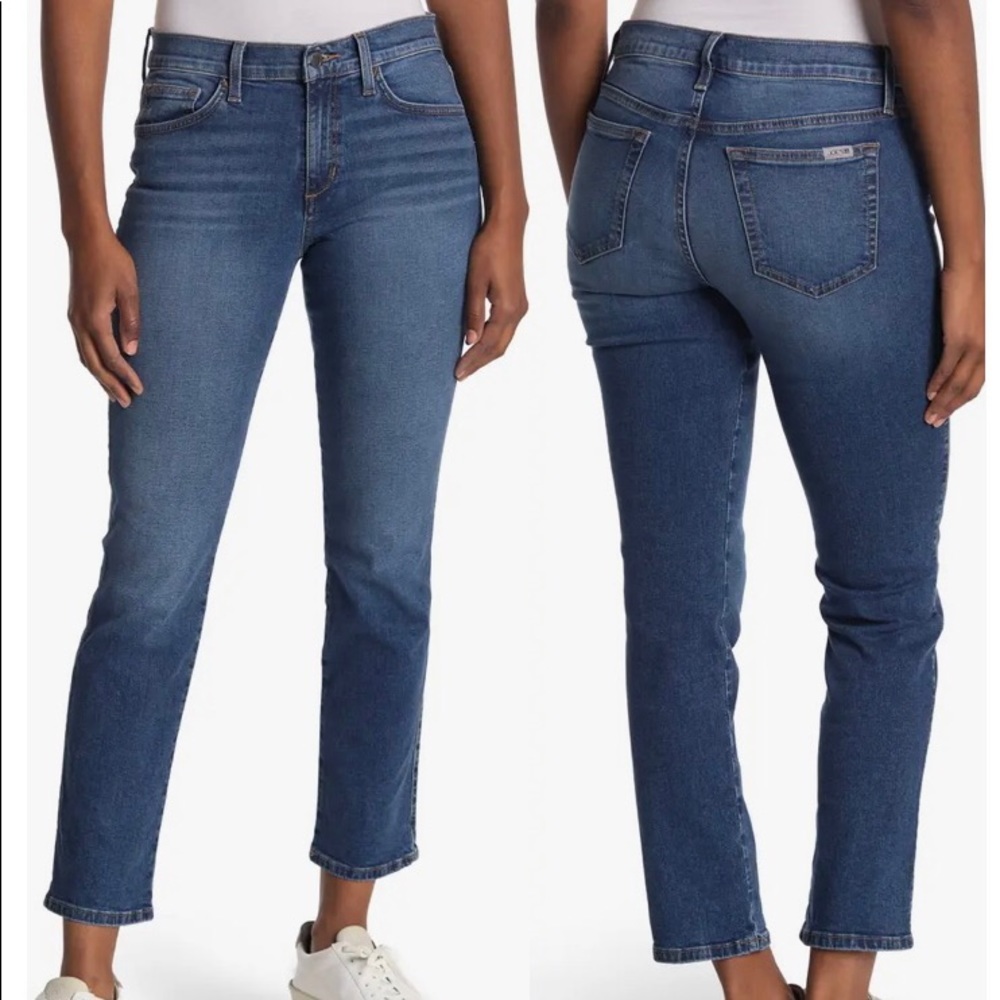 Joe’s Lara Mid Rise Straight Leg Ankle Jeans